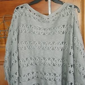 Sweater cutout Poncho